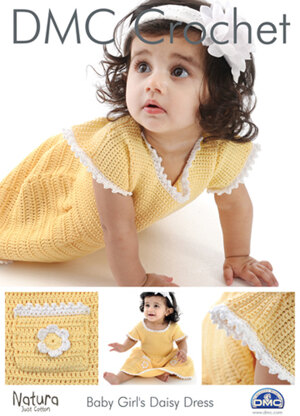 Baby Girl's Daisy Dress in DMC Natura Just Cotton - 15093L/2