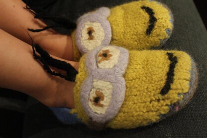 Kevin's Slippers - Felted Seamless Minion Shoes