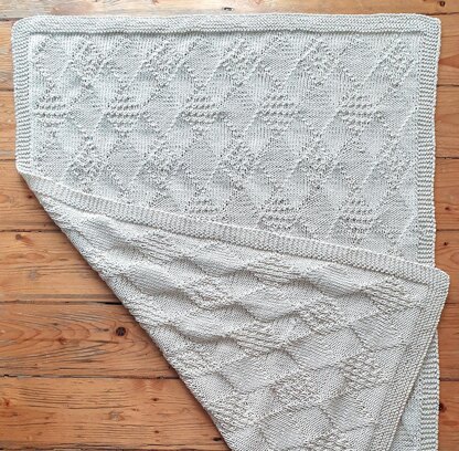 Textured Diamond Baby Blanket