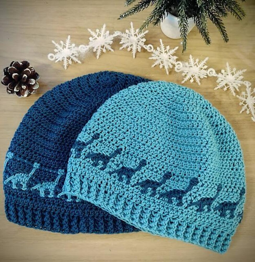Dinosaur Stitch Hat Crochet pattern by Rachel McKerracher LoveCrafts