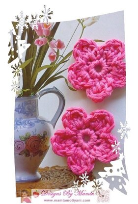Crochet 5 Petal Flower Pattern For Beginners