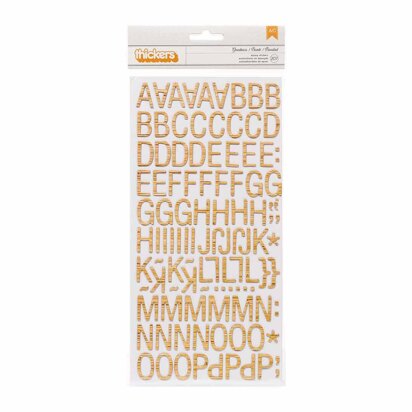 American Crafts Thickers Goodness Alphabet Chipboard Wood (207 Piece)