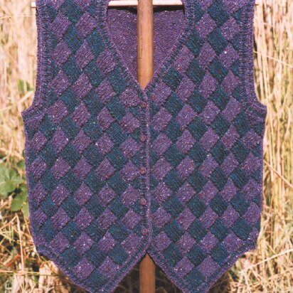 Entrelac Tuxedo Vest