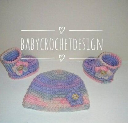 Cozy Baby hat booties and mittens