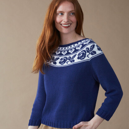 Rosalind Sweater - Knitting Pattern For Women in Debbie Bliss Piper