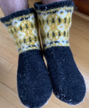 Felted Boot Slippers