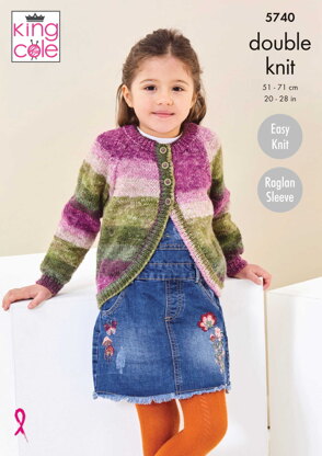 Cardigan and Sweater Knitted in King Cole Bramble DK - 5740 - Downloadable PDF