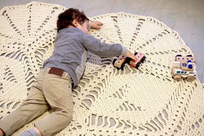 Crochet pattern Rug LIFE IS A FLOWER