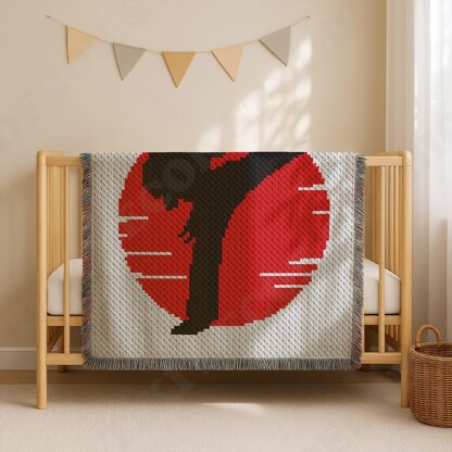 Martial Arts Baby Blanket C2C CROCHET PATTERN