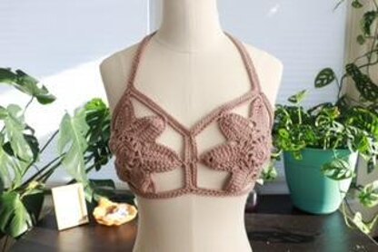 The Flower Lace Bralette Crochet PATTERN