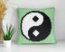 Beginner-friendly C2C Yin Yang Black White Pillow CROCHET PATTERN