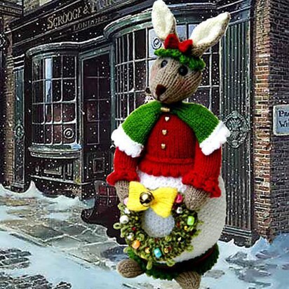 Rebecca Christmas Rabbit - knitting pattern