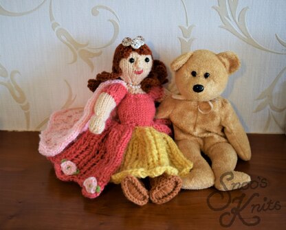 Princess Doll Toy Fairytale Knitting Pattern Snoo's Knits