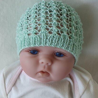 Rhapsody - 4ply lace Beanie for baby