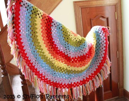 Granny St Shawl Crochet Pattern #330