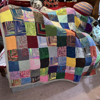 Just A Little Chilly Mitered Square Afghan