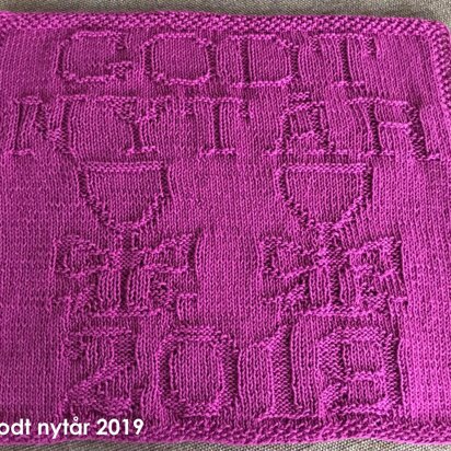 Nytår/New year Dishcloth/Serviet/Karklud