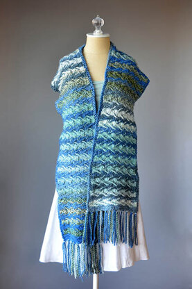 Rising Tide Scarf in Universal Yarn Major - Downloadable PDF