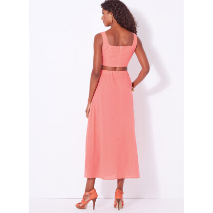 New Look Misses' Bra Tops and Wrap Skirt N6722 - Paper Pattern, Size A (6-8-10-12-14-16-18)