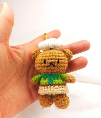 Mini Boris Bear Keychain Crochet Pattern| Amigurumi Bear| Beginner Crochet PDF| Cute Animal Keychain