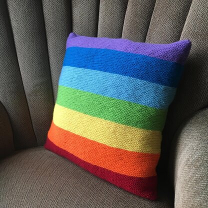 Rainbow pillow cover in 3 sizes