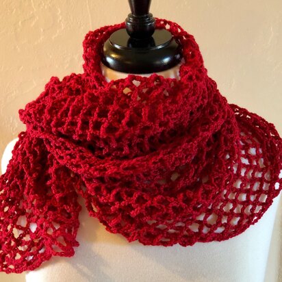 Beginners Lattice Crochet Scarf Pattern