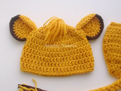 Simba Lion Baby Hat and Diaper Cover