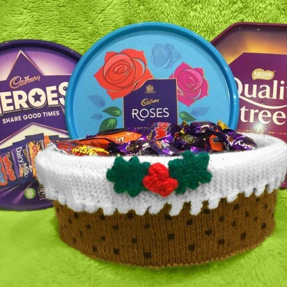 Christmas Pudding Roses Sweet Tub Cover