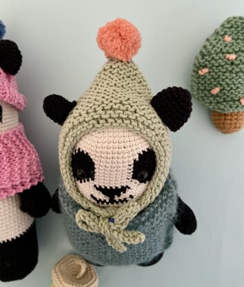 Pascual the panda bear in a vest Crochet Pattern - Amigurumi