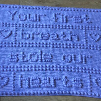 Your First Breath Baby Blanket Crochet Pattern