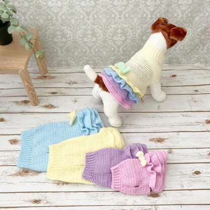Dog Dress Crochet Pattern in 4 sizes #495