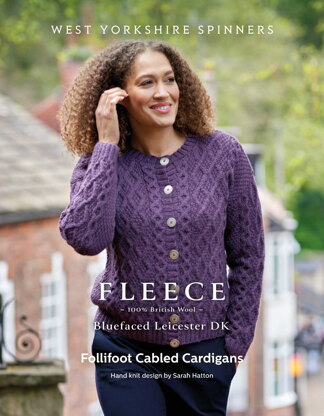 Follifoot Cabled Cardigans in West Yorkshire Spinners Bluefaced Leicester DK - DBP0175 - Downloadable PDF 