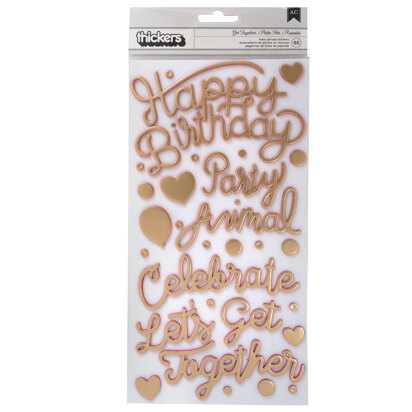 Pink Paislee Thickers Confetti Wishes Phrase (65 Piece)