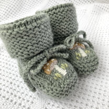 Toadstool Baby Booties