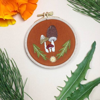 M Creative J Mushroom Trio Embroidery Kit