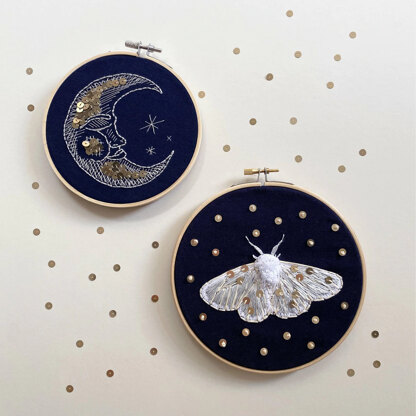 The Make Box Moth and Moon Embroidery Kit