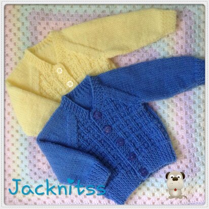 Basket Weave Baby Cardigan - knitting pattern