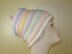 Candy Stripe Roll Brim Beehive Topknot Slouch