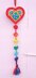 Happy Hippie Rainbow Hearts Applique Pendant