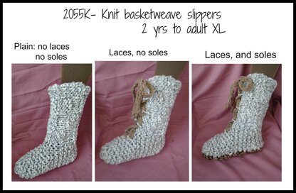 2055K- Basketweave Slippers
