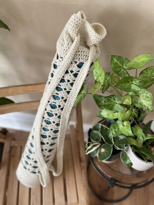 Crochet yoga mat bag