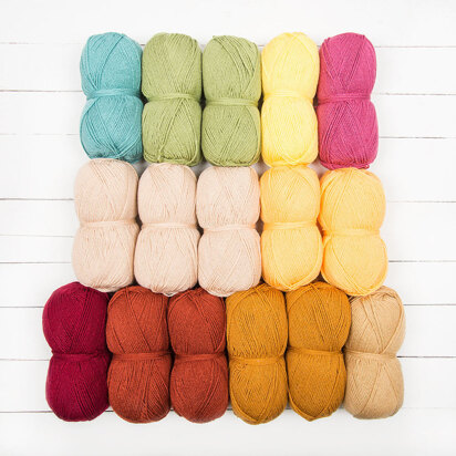 Stylecraft Demelza Blanket by Catherine Bligh (Pippin Crochet Club CAL) - 16 Ball Colour Pack
