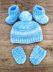 Cozy Baby hat booties and mittens