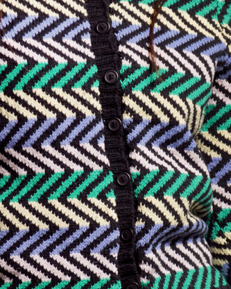 Blaze Fairisle Cardigan - Knitting Pattern For Women in MillaMia Naturally Soft Cotton by MillaMia