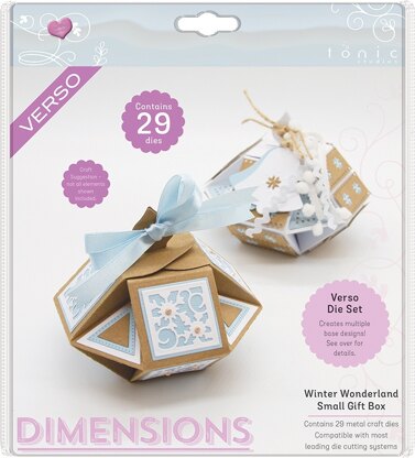 Tonic Studios Verso Dimensions Dies 29/Pkg - Winter Wonderland Small Gift Box Set