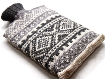 Grey hot water bottle cover
