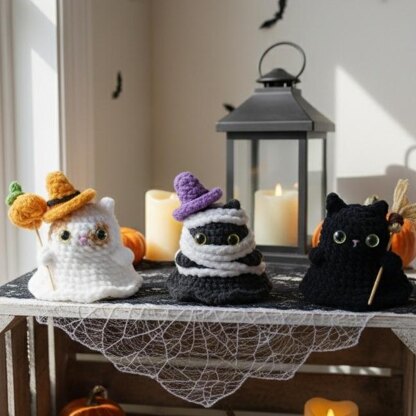 Cat Crochet Pattern, Crochet Cat Pattern,Halloween Cat Crochet Pattern, No Sew Crochet Pattern