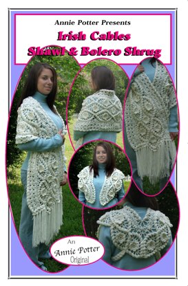 Irish Cables Crochet wrap