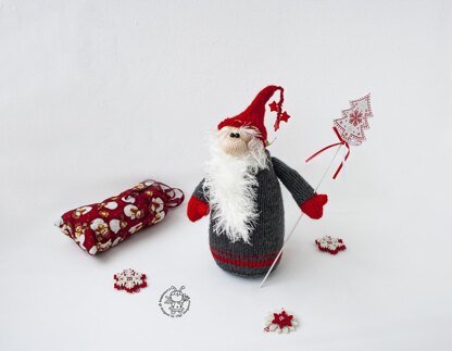 Santa doll knitted flat