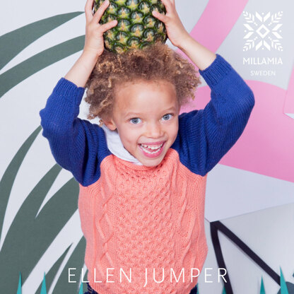 "Ellen Jumper" - Sweater Knitting Pattern in MillaMia Naturally Soft Cotton